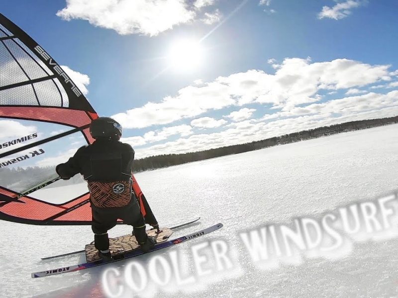 COOLER WINDSURFING ON ICE