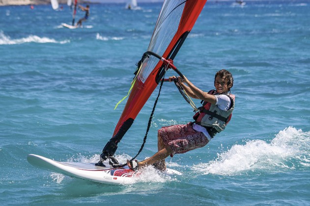 // 11 year old Finn Carmichael loving a sport he will always do, when he can afford it.