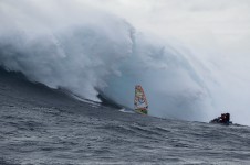 Alastair McLeod – a 23 year old student from Monash University - became the first person to windsurf the giant waves of Pedra Branca off Tasmania’s South Coast, Australia on July 28-29, 2015  // Chris Carey / Red Bull Content Pool // P-20150807-00562 // Usage for editorial use only // Please go to www.redbullcontentpool.com for further information. //