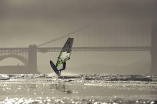 Max Matissek initiates a Kono in front of the Golden Gate Bridge