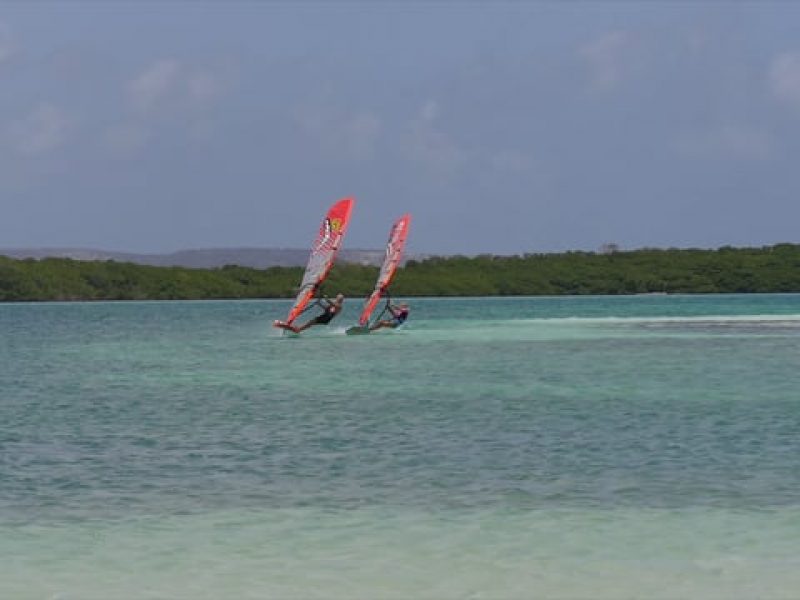 ODA JOHANNE & AMADO VRIESWIJK FOILING ON BONAIRE