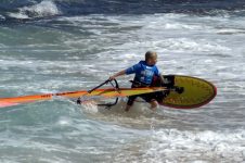 PEPE KRAUSE AGE 11 WINDSURFING AT THE 2017 ALOHA CLASSIC