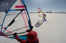 WINDSURFING ON SNOW