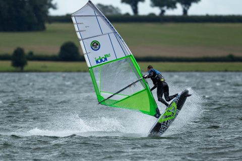 Click to Enlarge - Local freestyle wizard Keith Ellis getting tricky at Rutland. Photo Andy Balmford Photography.