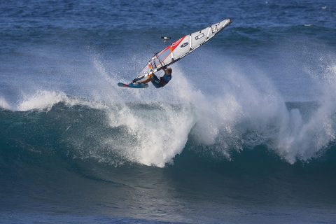 Click to Enlarge - Iballa tearing it up at the 2019 Aloha Classic. Photo John Carter