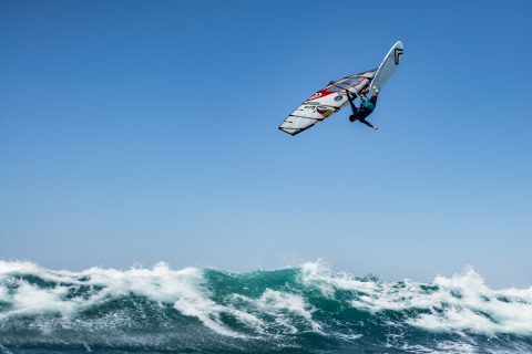 Click to Enlarge - Philip boosting on his new Severne board. Photo Two Goat Media.