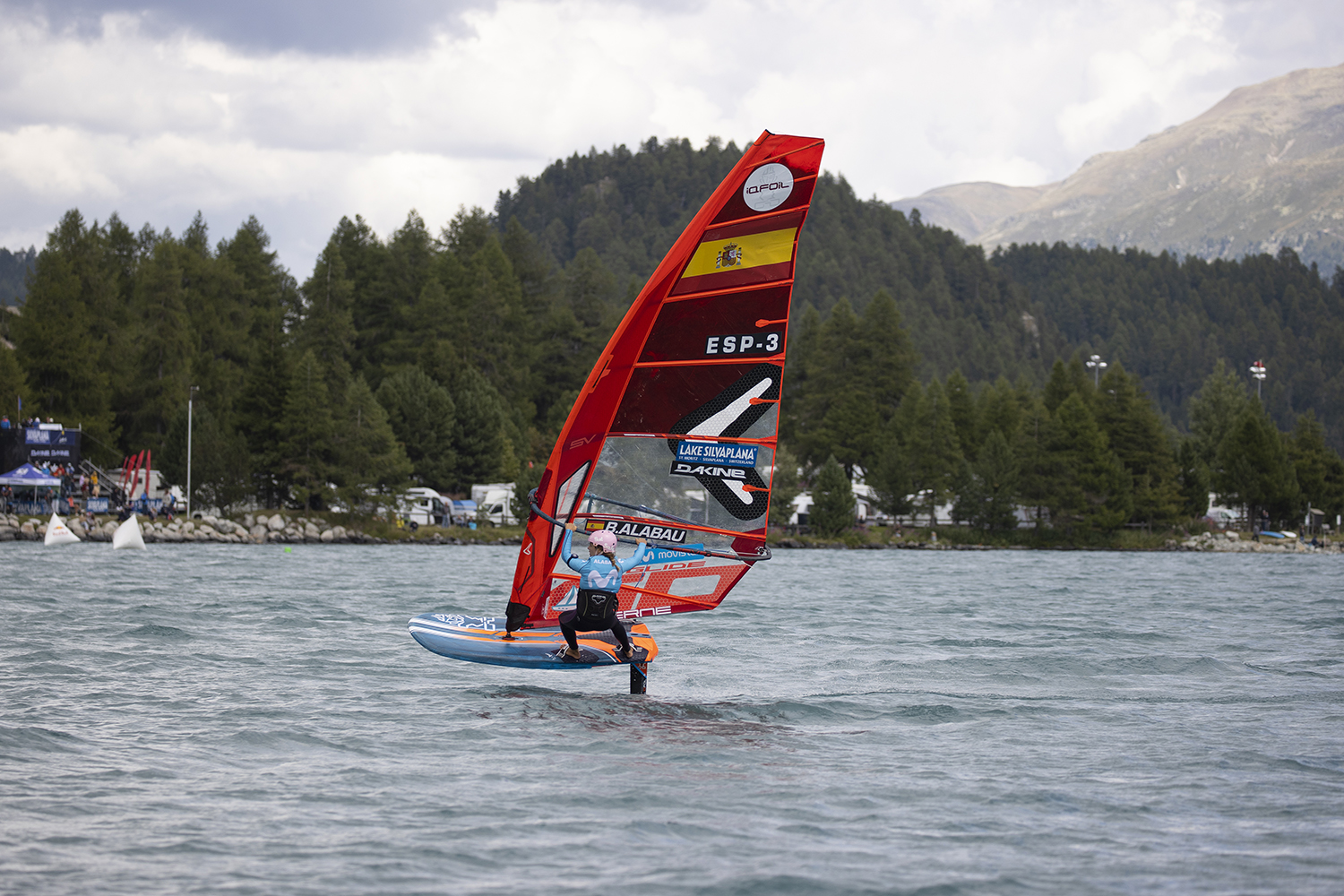 Blanca flying on the foil