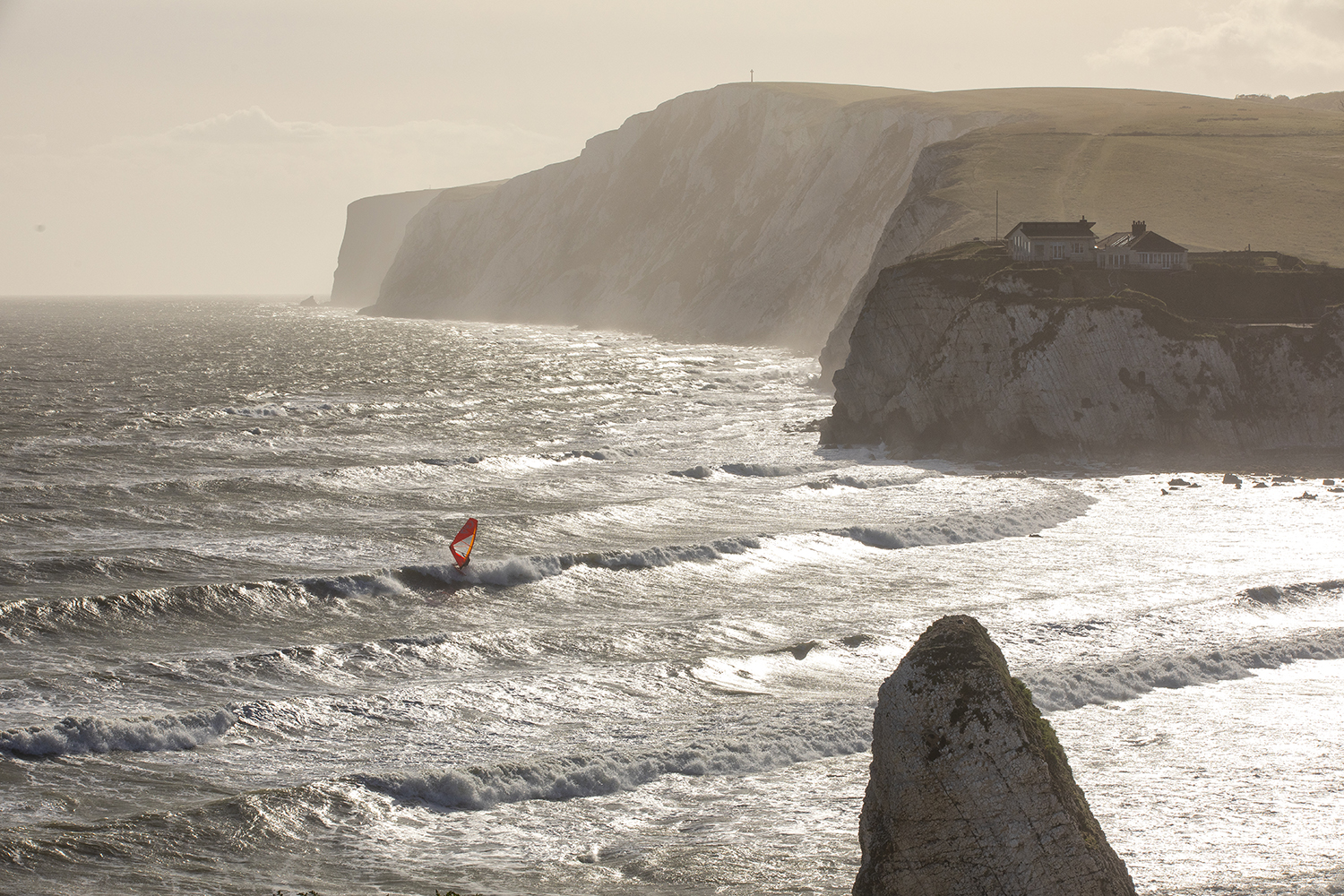 Hitting the lip at Freshwater Bay