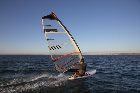 John Skye blasting on his RRD ‘Firemove’ freemove board. Photo by John Carter.