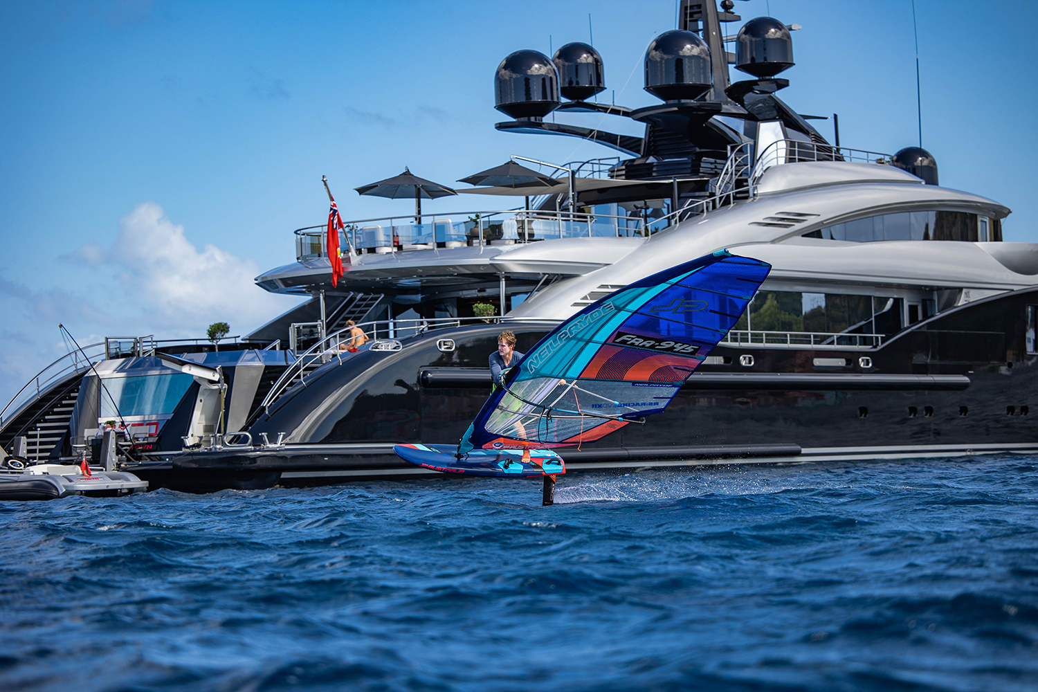 Foil action and luxury yachts