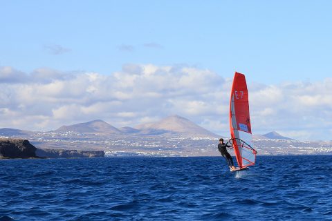 Foil racing around Lanzarote