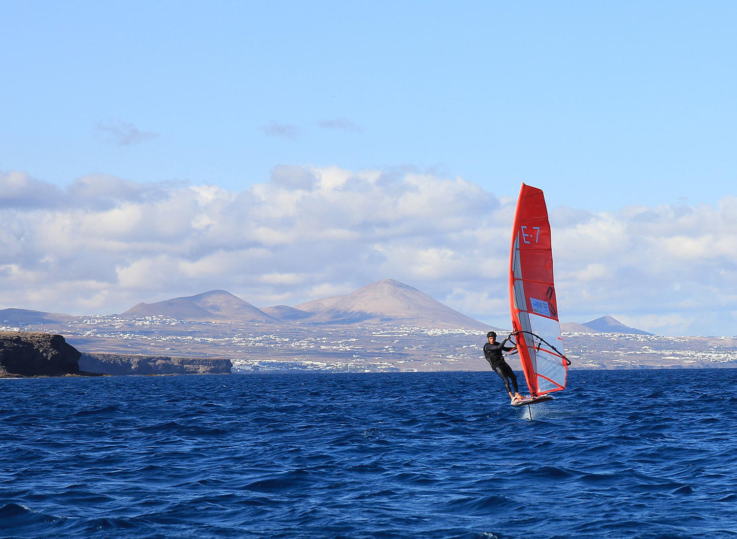 Foil racing around Lanzarote