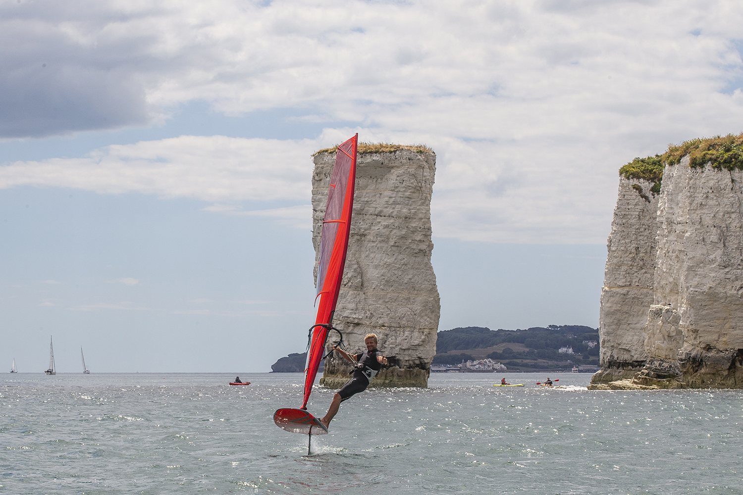 Rare light wind session for Timo