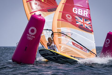 Emma Wilson on fire in Tokyo! Photo: Sailing Energy / World Sailing