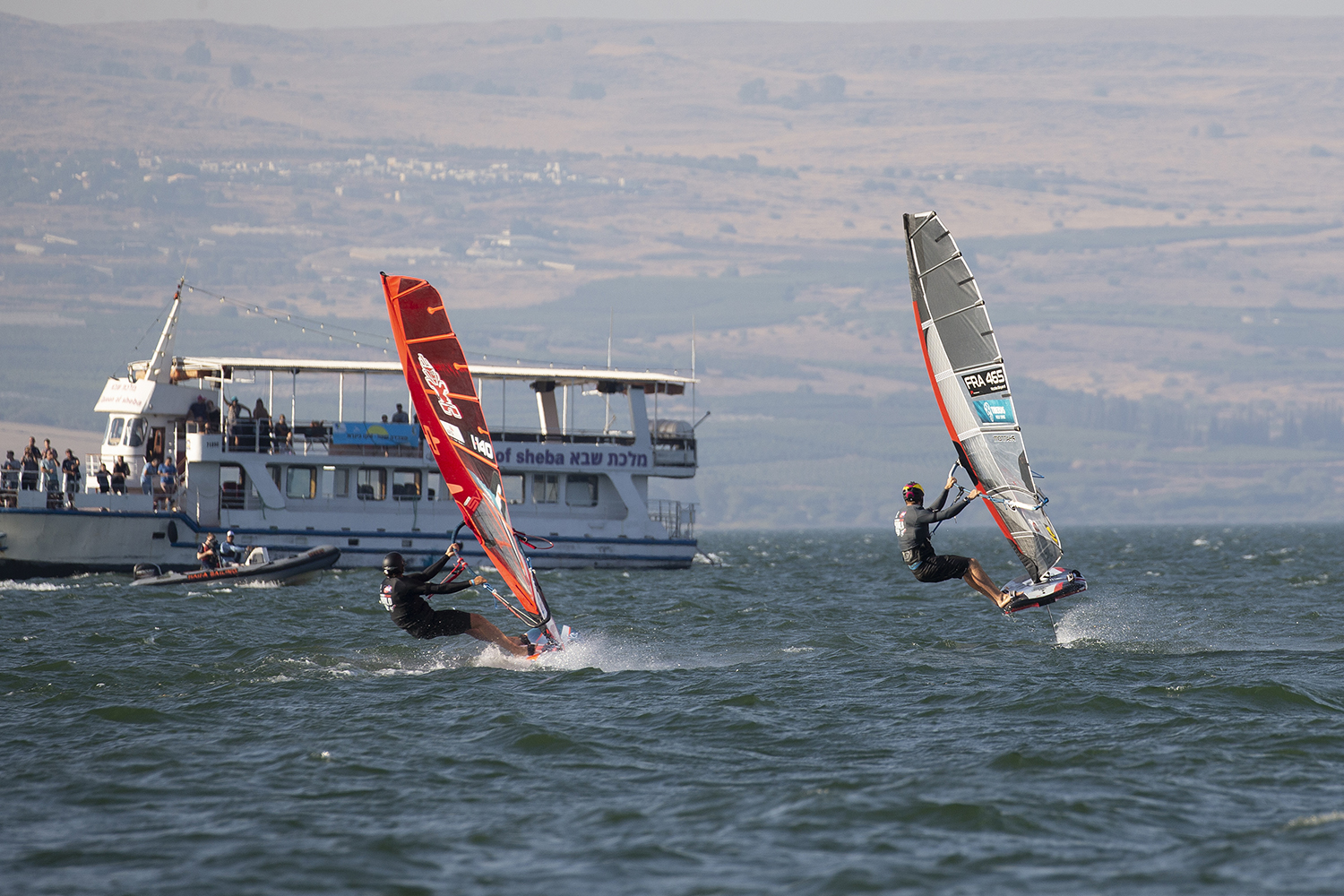 Nico taking on the fin with the foil