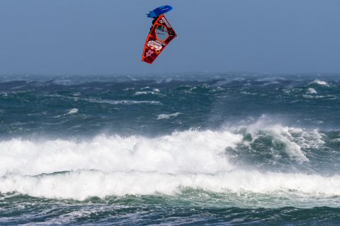 Jaeger Stone of Australia performs at the Red Bull Storm Chase in Magheroarty, Ireland on March 12, 2019. // John Carter/Red Bull Content Pool