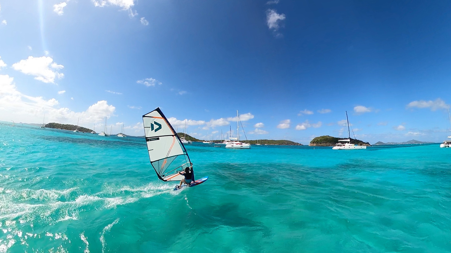 Cruising in clear water