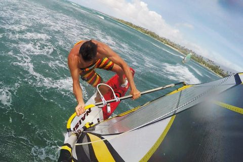 Toby flying through the air in Maui