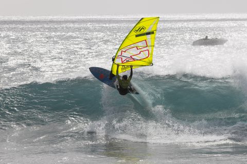 Alex ripping at Little Hookipa, Cape Verde