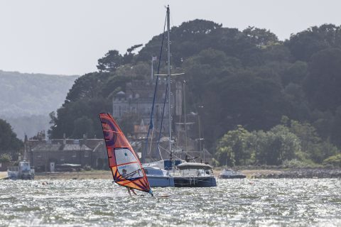 Windsurfing in the harbour