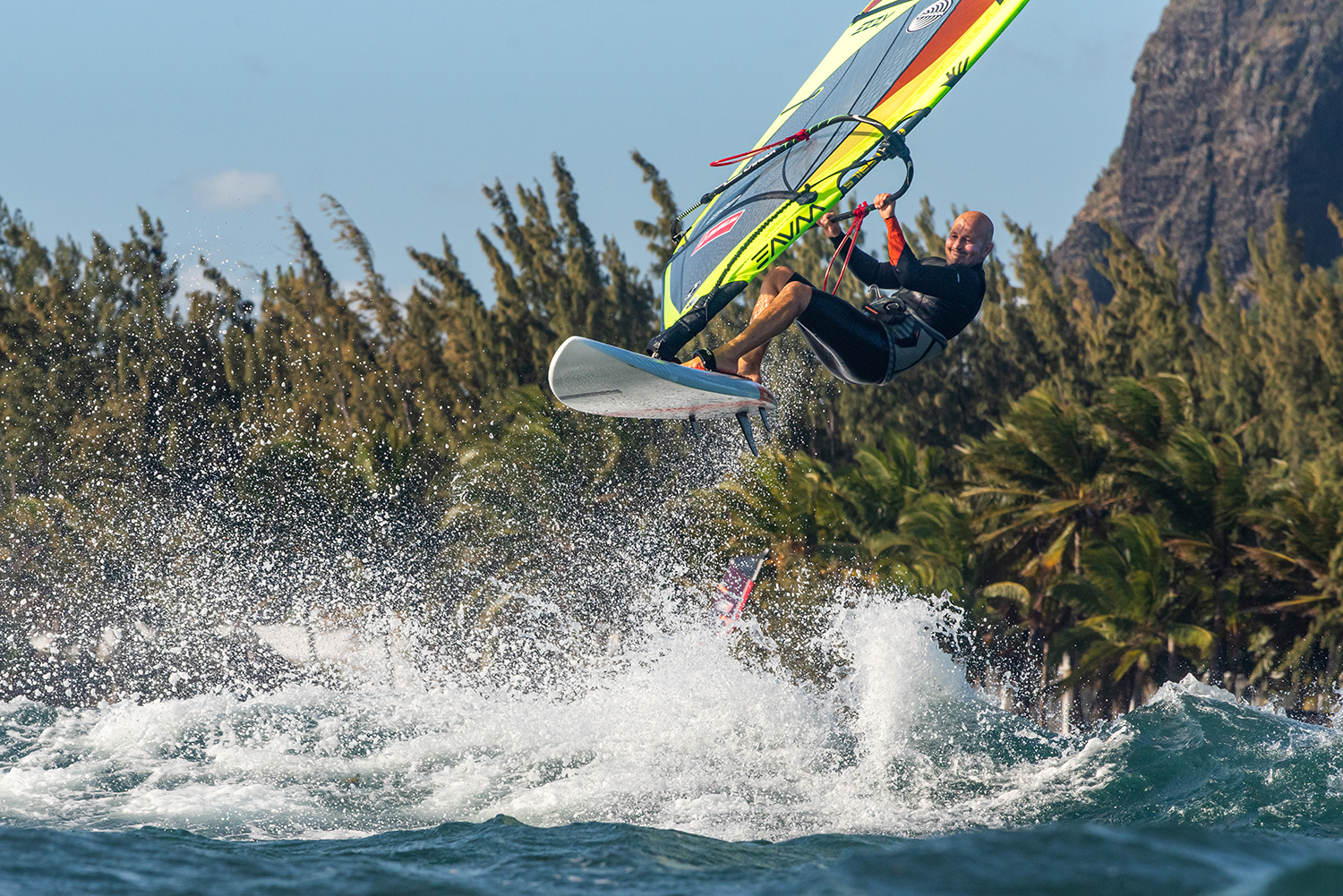 Take off across the wind to pop off your toes and give you more speed and time through the air.