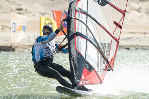 Heidi on the speed run in Namibia