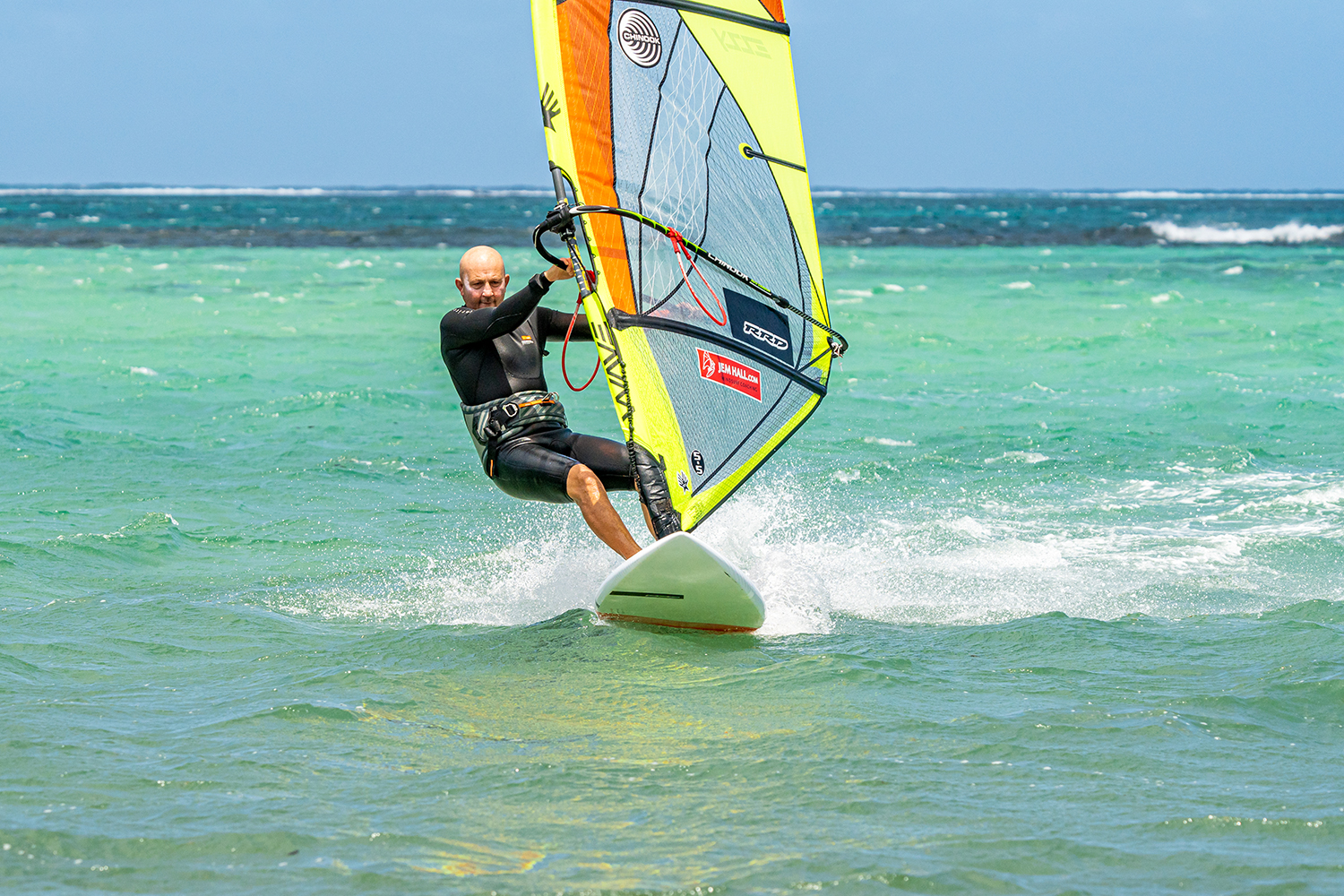 Speed is ok here, but my sail is too open and I am not outboard enough to scissor.