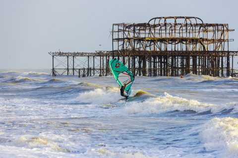 Action in front of the West Pier