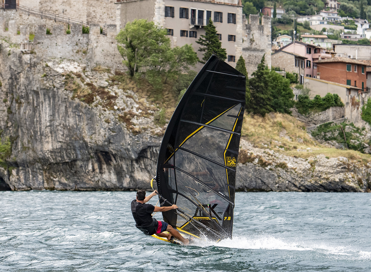 Andrea Cucchi testing in Lake Garda