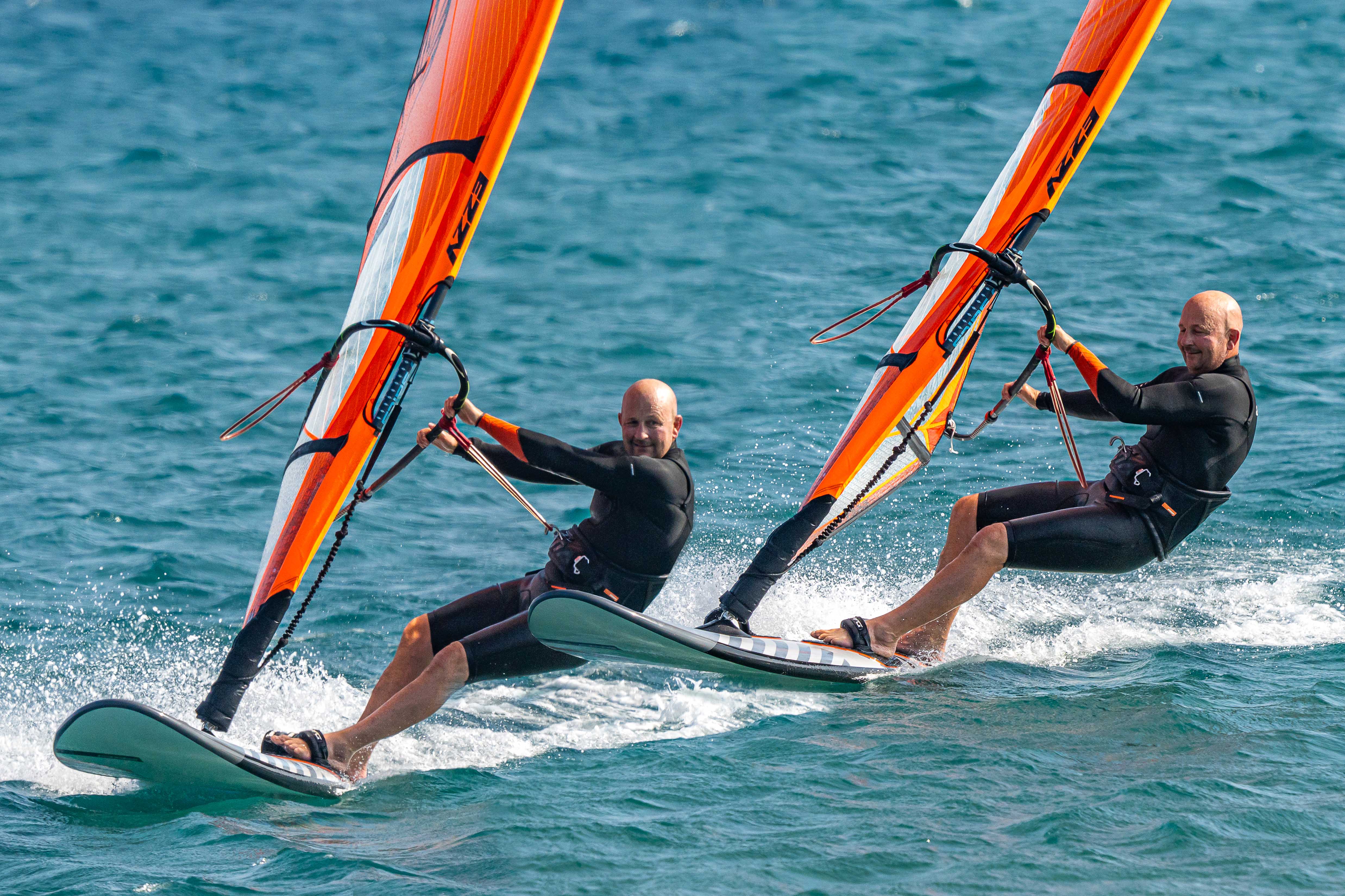 Get out and tension those lines before unhooking by ONLY bending your arms!