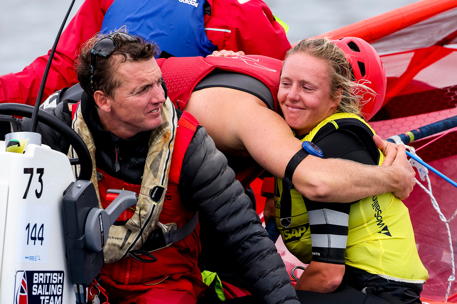 Emma Wison in the boat withe her coach Sam Ross