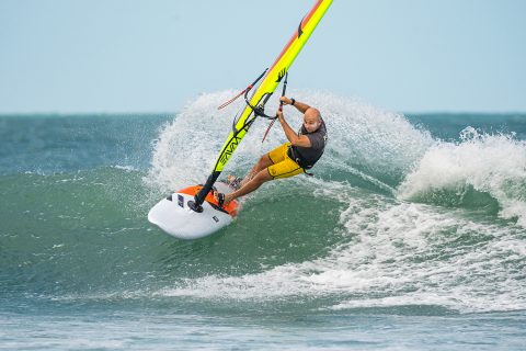 Carve off your heels to send some spray. It  can be best from here to cutback., get high on the wave so you can see if you can turn again. Don't milk it!