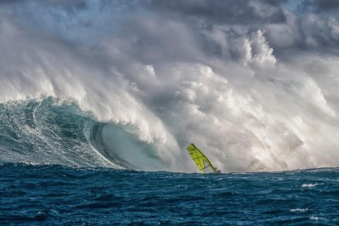 If I fall at Jaws on a proper wave I pretty much always pull the safety chord straight away!
