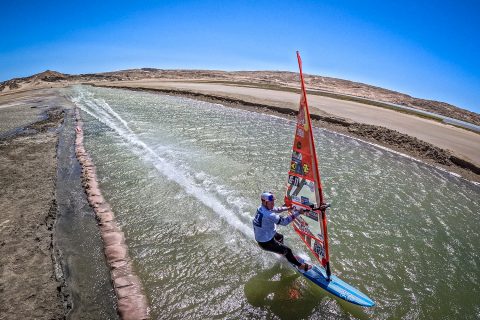 Bjorn flying down the canal!