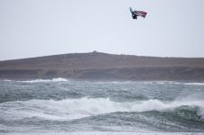 Philip Koester of Germany performs at the Red Bull Storm Chase in Magheroarty, Ireland on March 10, 2019.