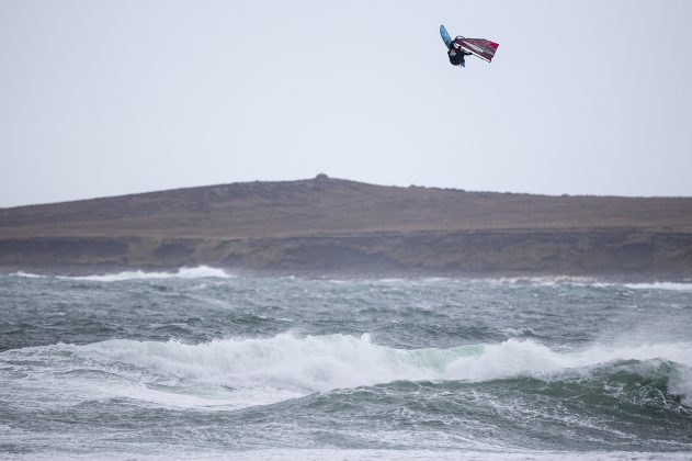 Philip Koester of Germany performs at the Red Bull Storm Chase in Magheroarty, Ireland on March 10, 2019.