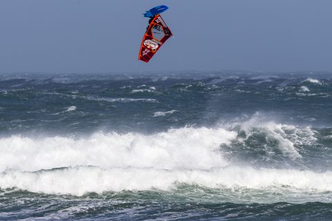 Jaeger Stone of Australia performs at the Red Bull Storm Chase in Magheroarty, Ireland on March 12, 2019.