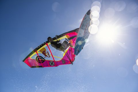 Kai Lenny jumps for the camera