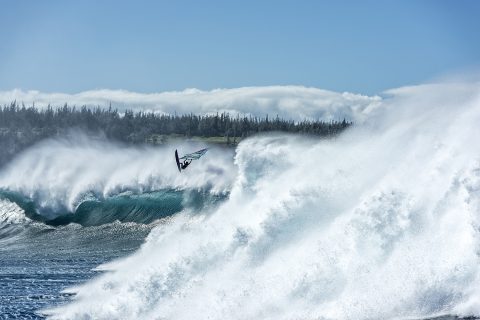 Epic shot at Jaws looking down wind from the Jet Ski