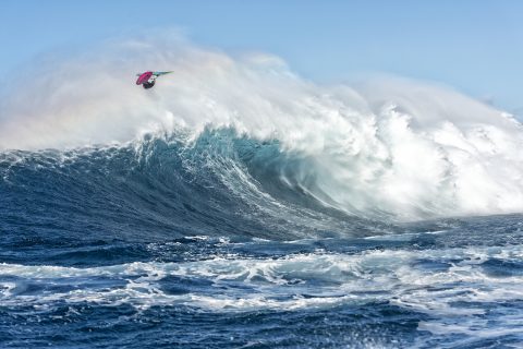 Robby Swift going big at Jaws...from the Jet Ski