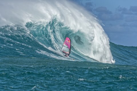 Robby Naish captured at Jaws