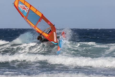 Sarah throwing the fins out