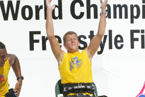 Winning the freestyle title in 2003