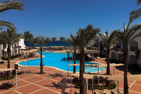 Not a bad view...It’s just a few meters from the Dahabeya pool to the ocean.