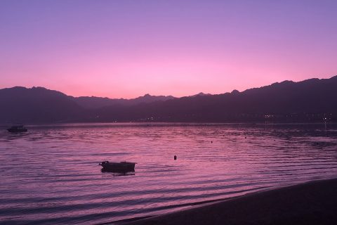 The sun goes down!