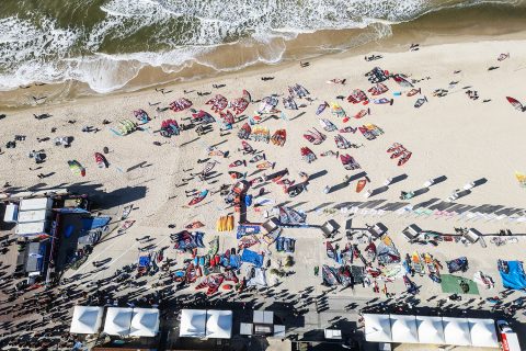 Lots of equipment on the beach in Sylt!