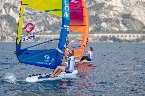 Izzy on the race course at Lake Garda