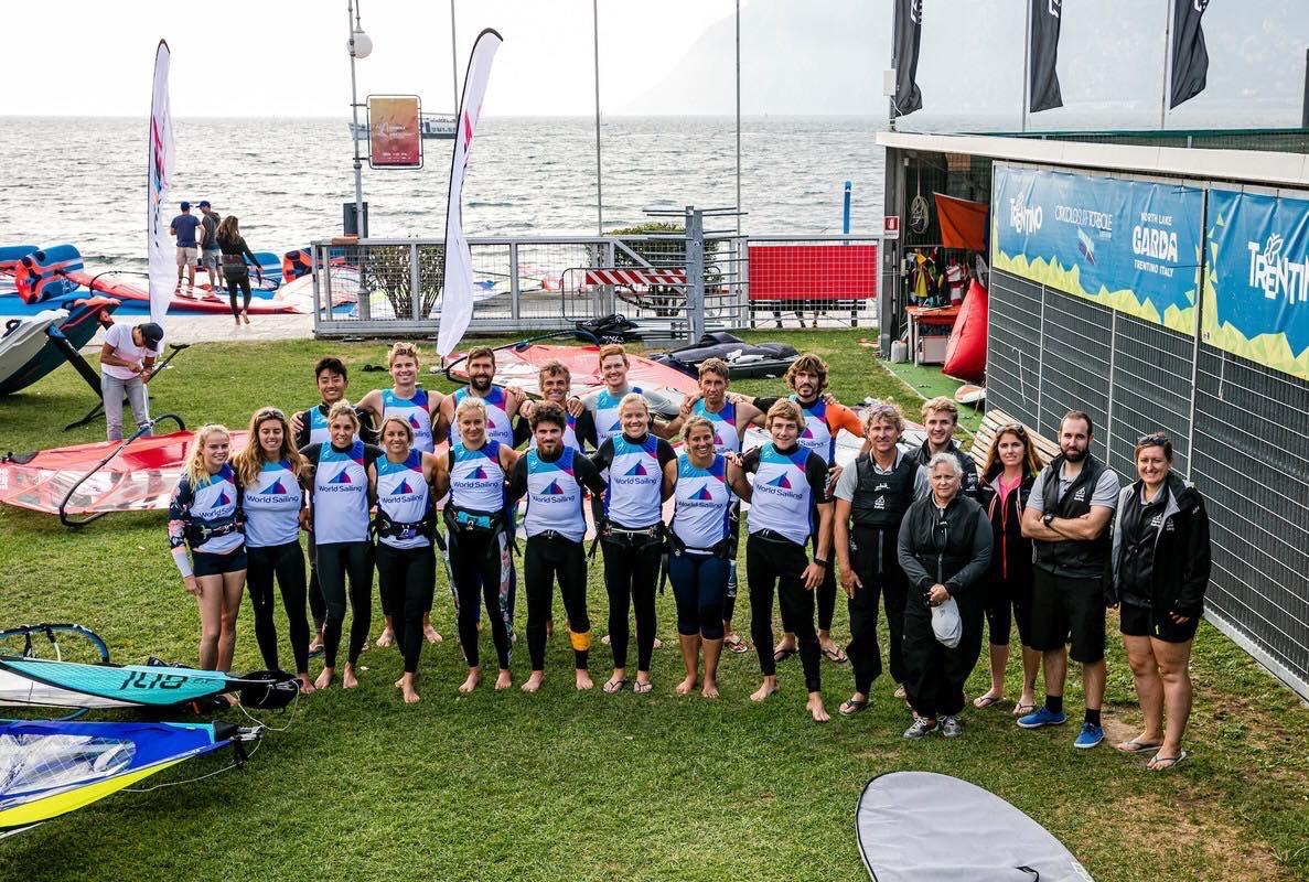 Izzy with the team in Lake Garda