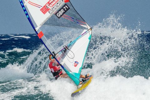 Slashing up the waves in Tenerife!