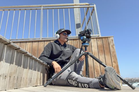 Using the microphone to assist training on the water